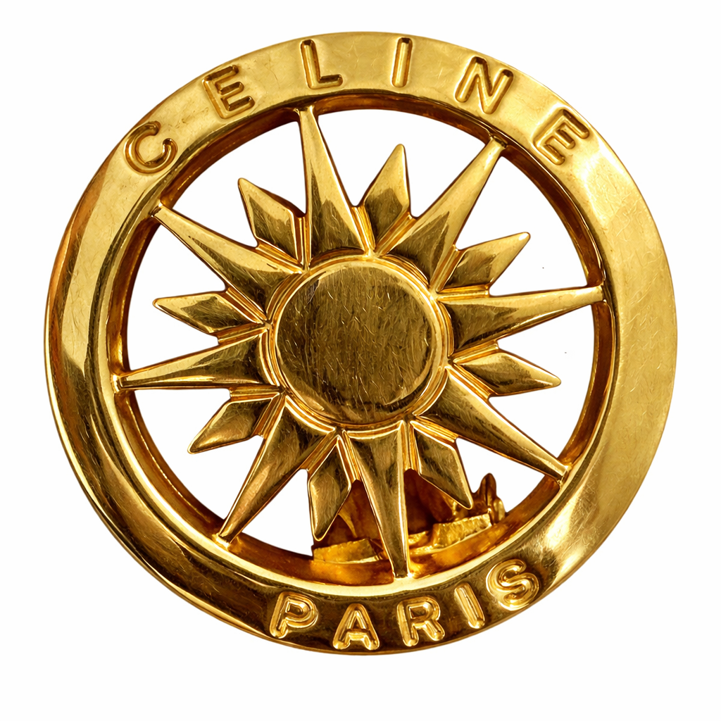 Pendientes vintage de clip Celine Sunburst