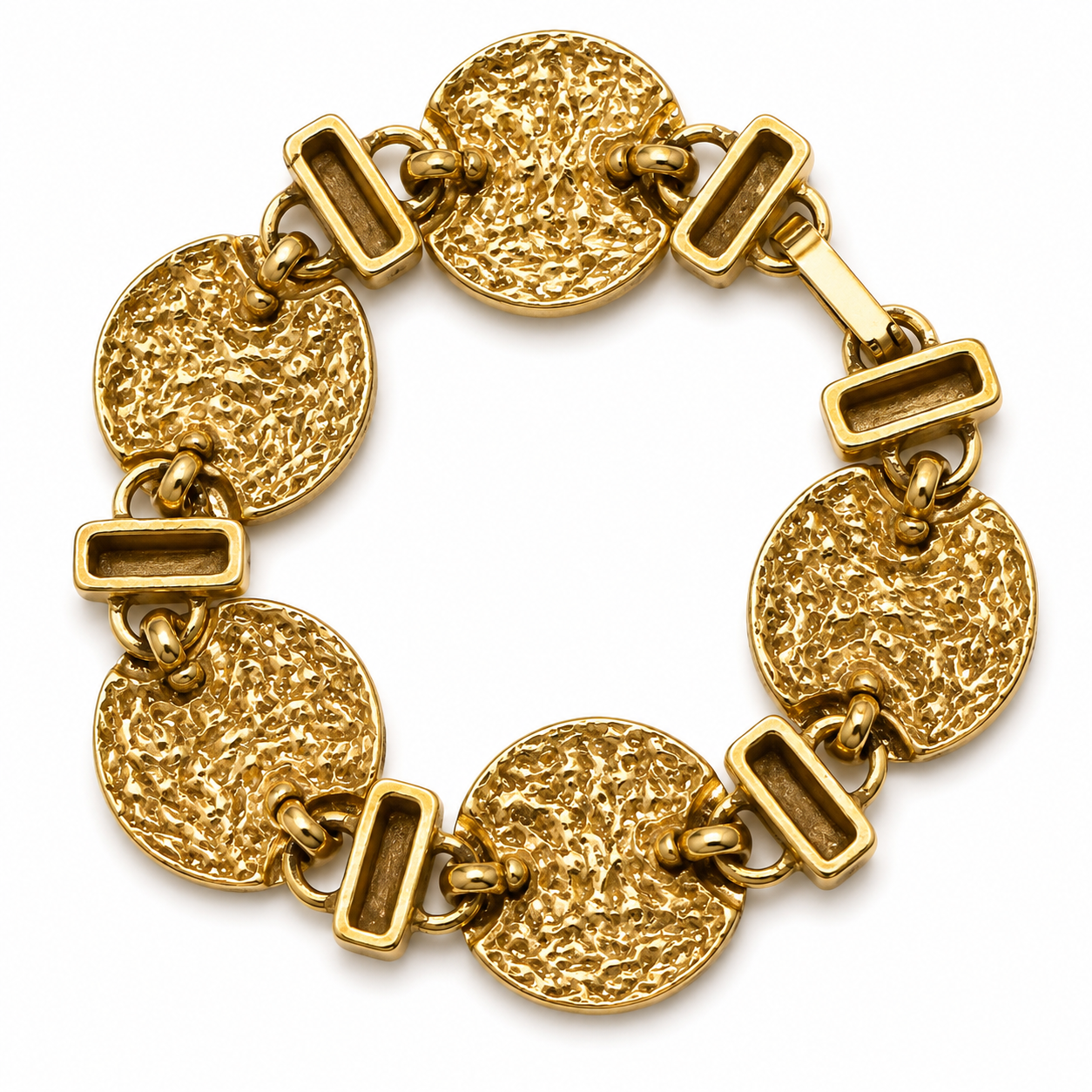 Vintage Greek Coin Link Bracelet | Circa 1970s–1980s