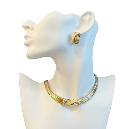 Vintage Christian Dior Signed Necklace & Earring Set